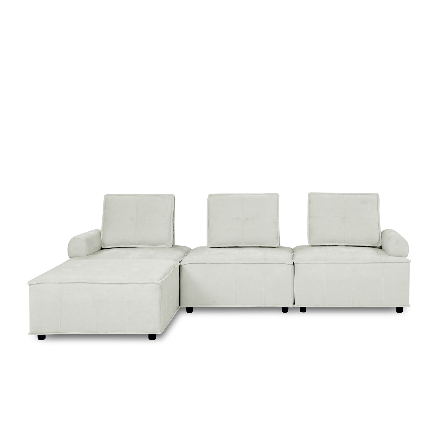 Melysen L-Shape Modular Sectional Sofa,DIY Combination,Chenille