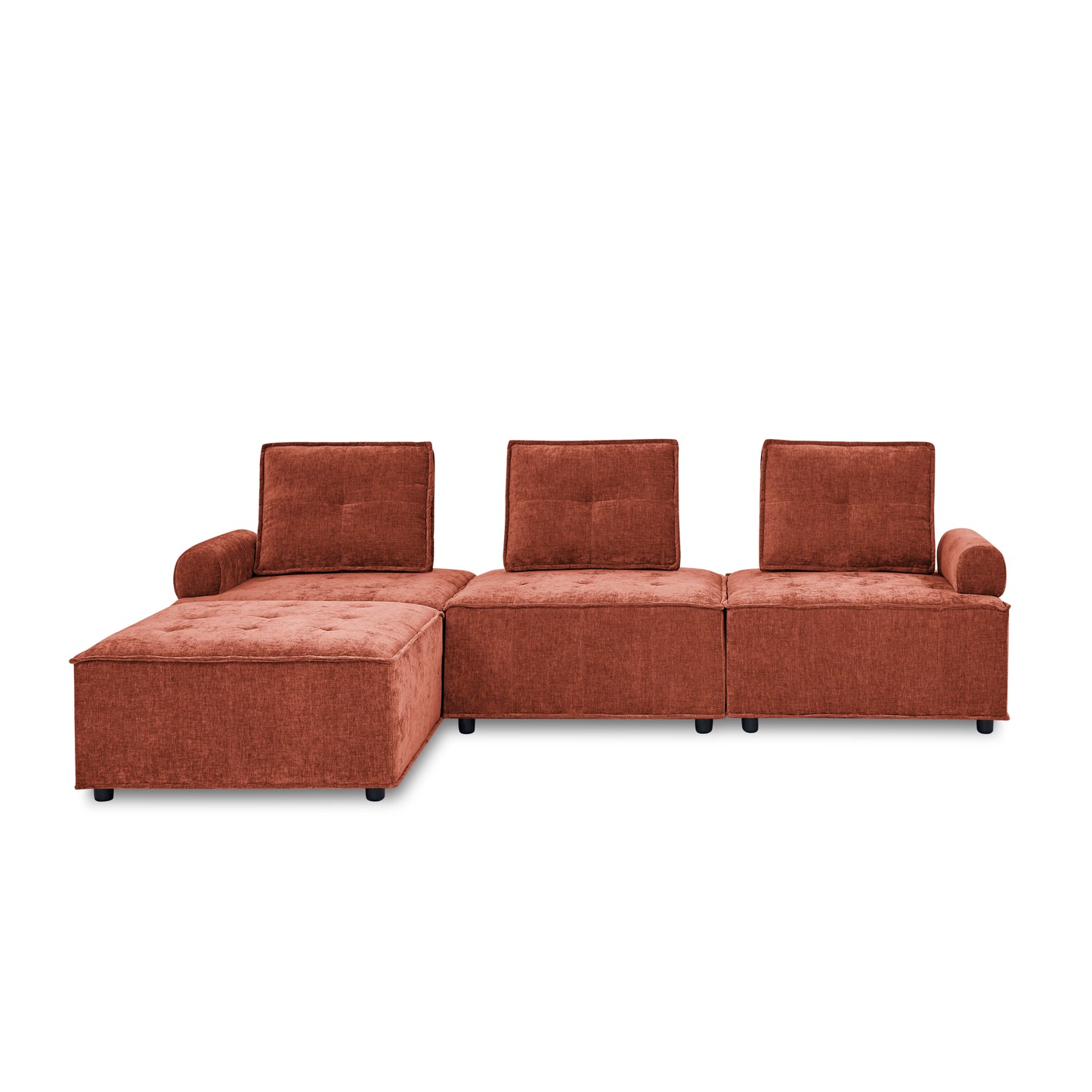 Melysen L-Shape Modular Sectional Sofa,DIY Combination,Chenille