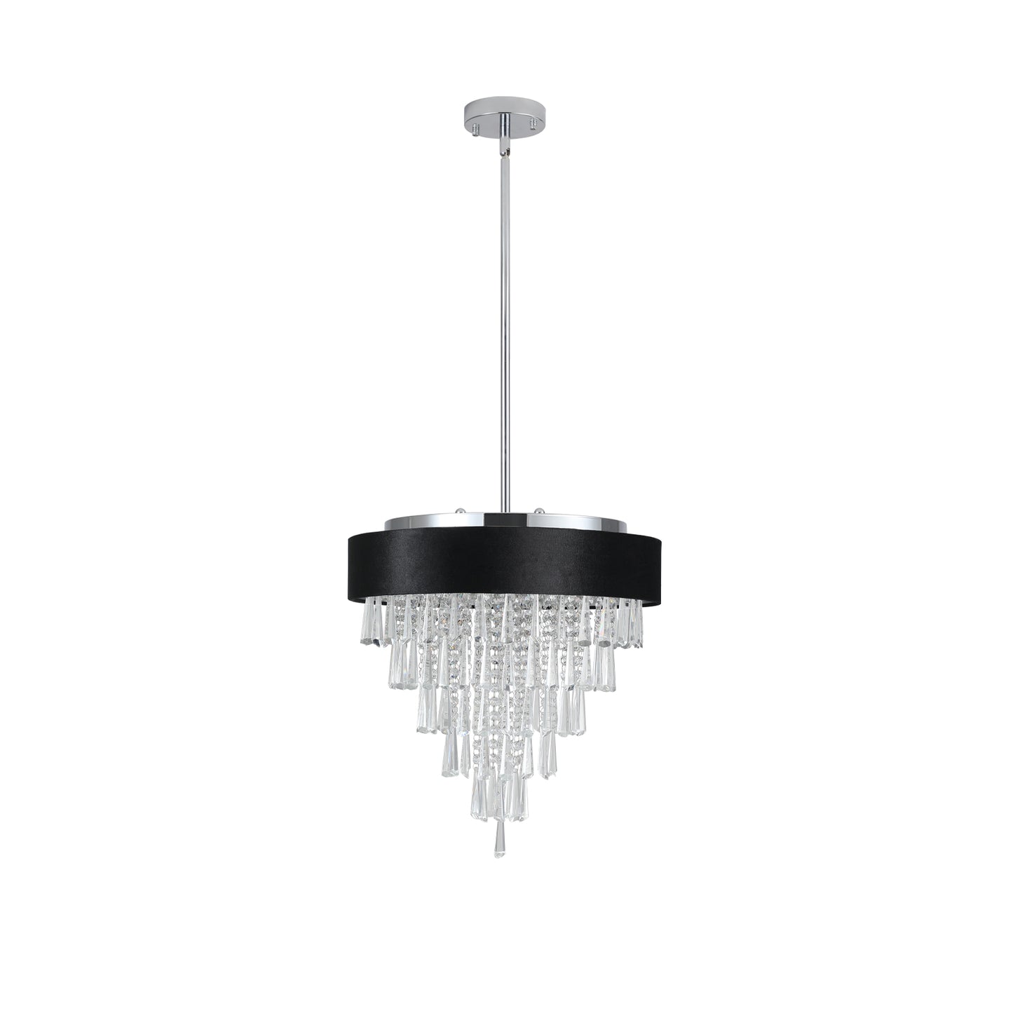 Luxury transparent crystal cone chandelier(No Bulbs)