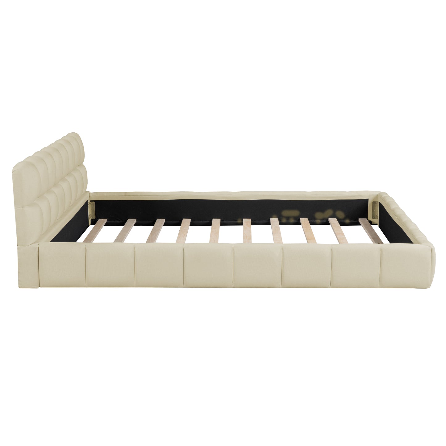 Melysen Clouds Cushioned Queen Bed Beige