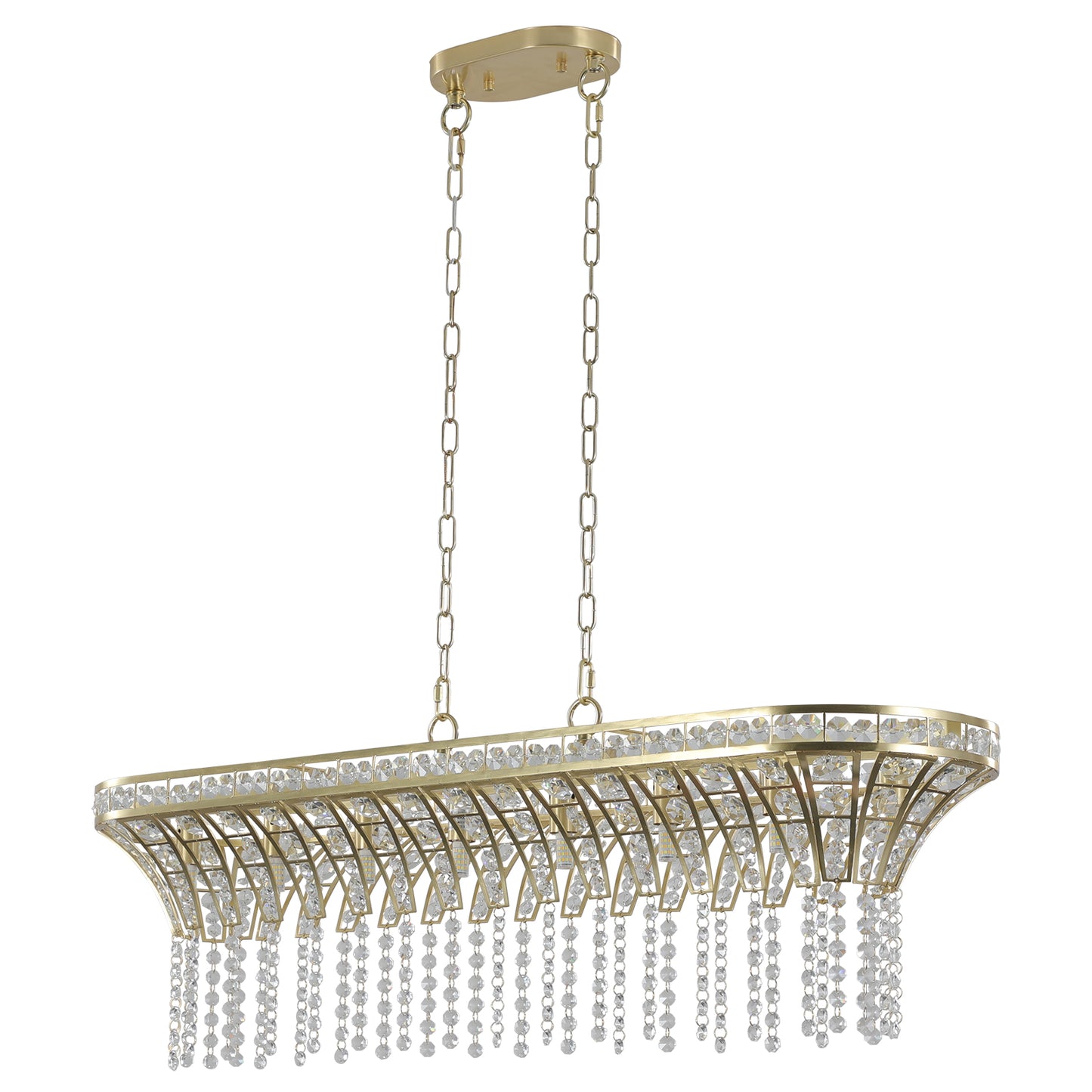 Modern Champagne Gold Kitchen Island Light,Gold(No Bulbs)