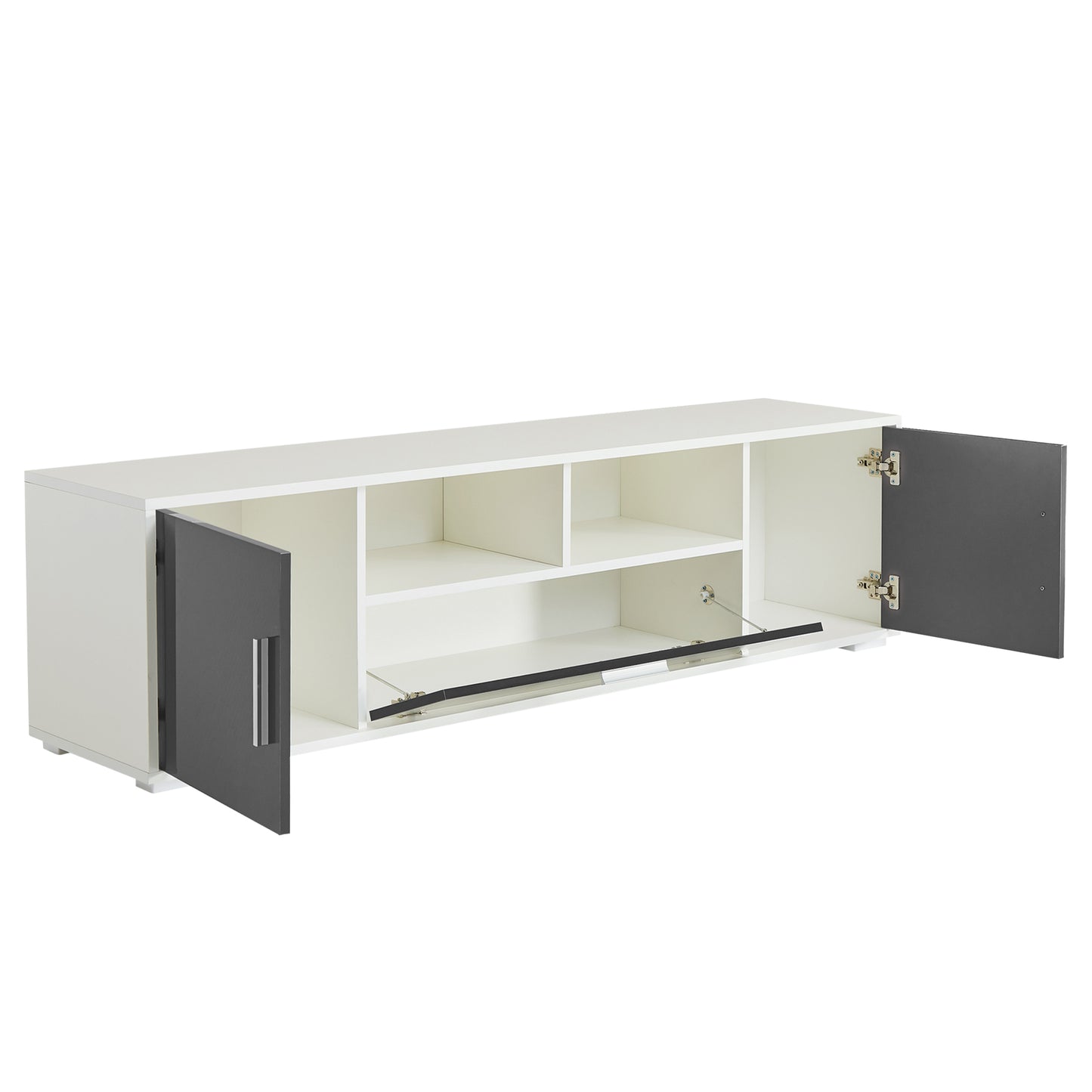 Melysen entertainment center TV station,TVconsole,console with LED light belt, light belt can be remote control,Gray