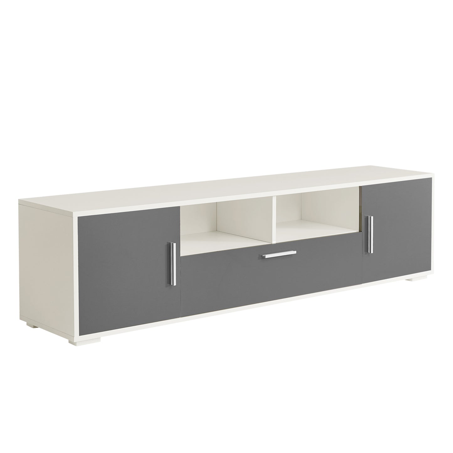 Melysen entertainment center TV station,TVconsole,console with LED light belt, light belt can be remote control,Gray