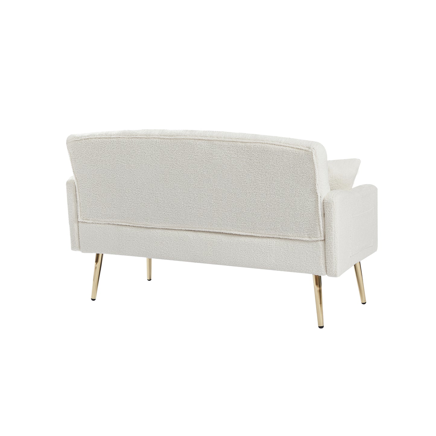 Melysen Cream White Teddy Fabric 2 Seater Sofa