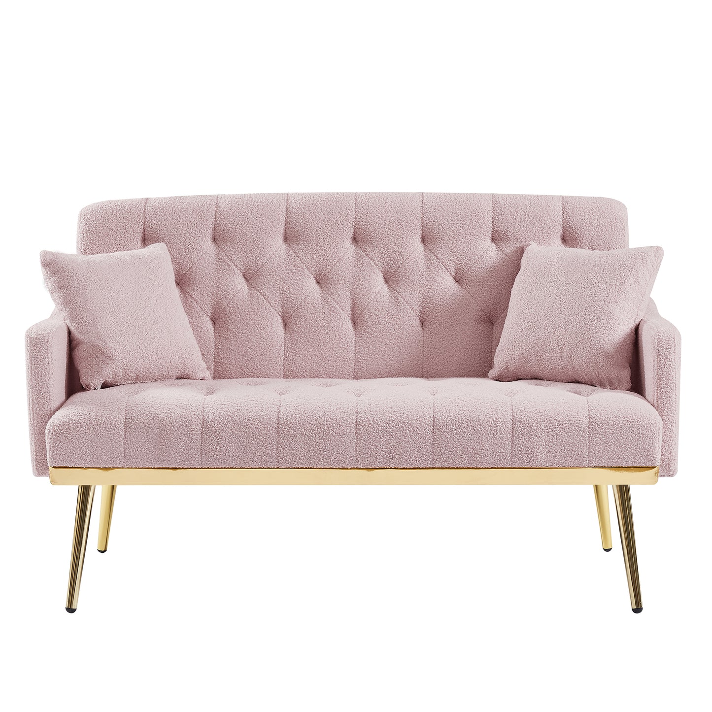 Melysen Pink Teddy Fabric 2 Seater Sofa