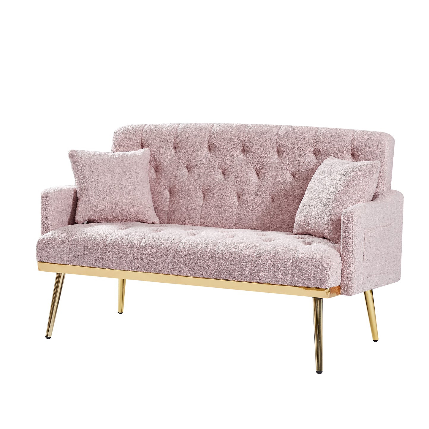 Melysen Pink Teddy Fabric 2 Seater Sofa