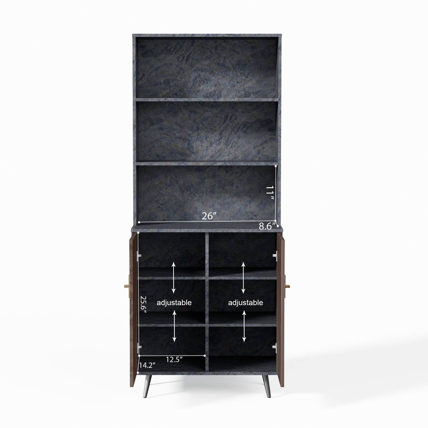 Melysen Accent Storage Cabinet with Doors, Bar Cabinet Buffet Cabinet with Storage for Living Room, Hallway, Kitchenin