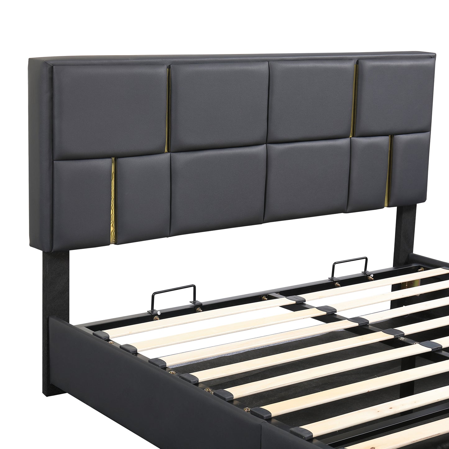 Melysen Queen Size Upholstered Platform Bed with Hydraulic Storage System