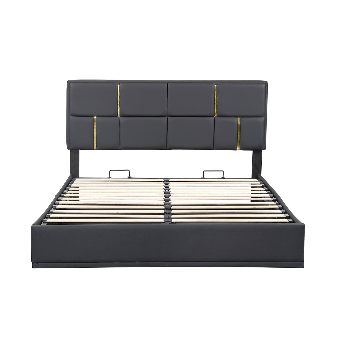 Melysen Queen Size Upholstered Platform Bed with Hydraulic Storage System