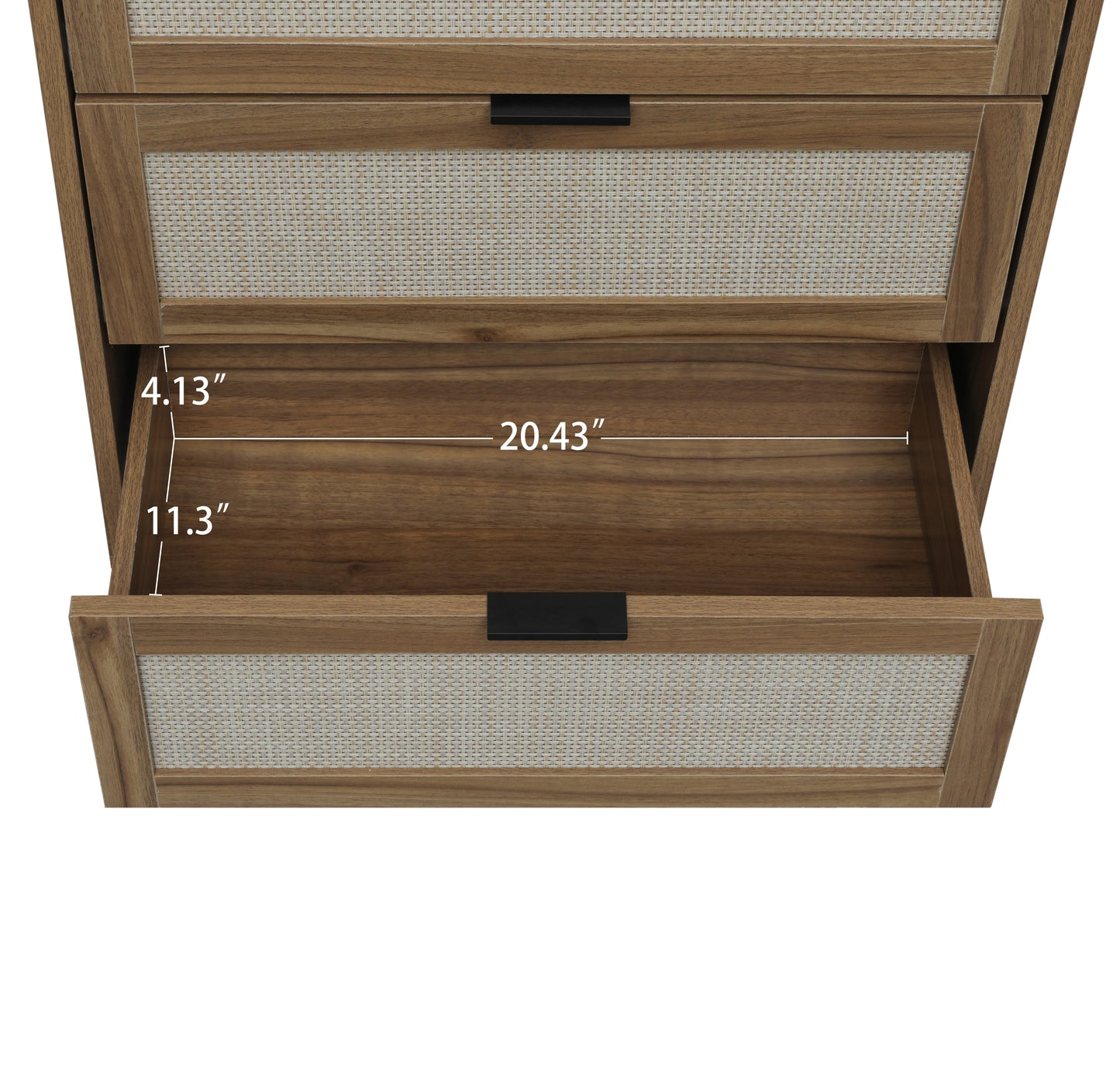 Melysen 3 Drawer Cabinet, Suitable for bedroom, living room, study,Walnut