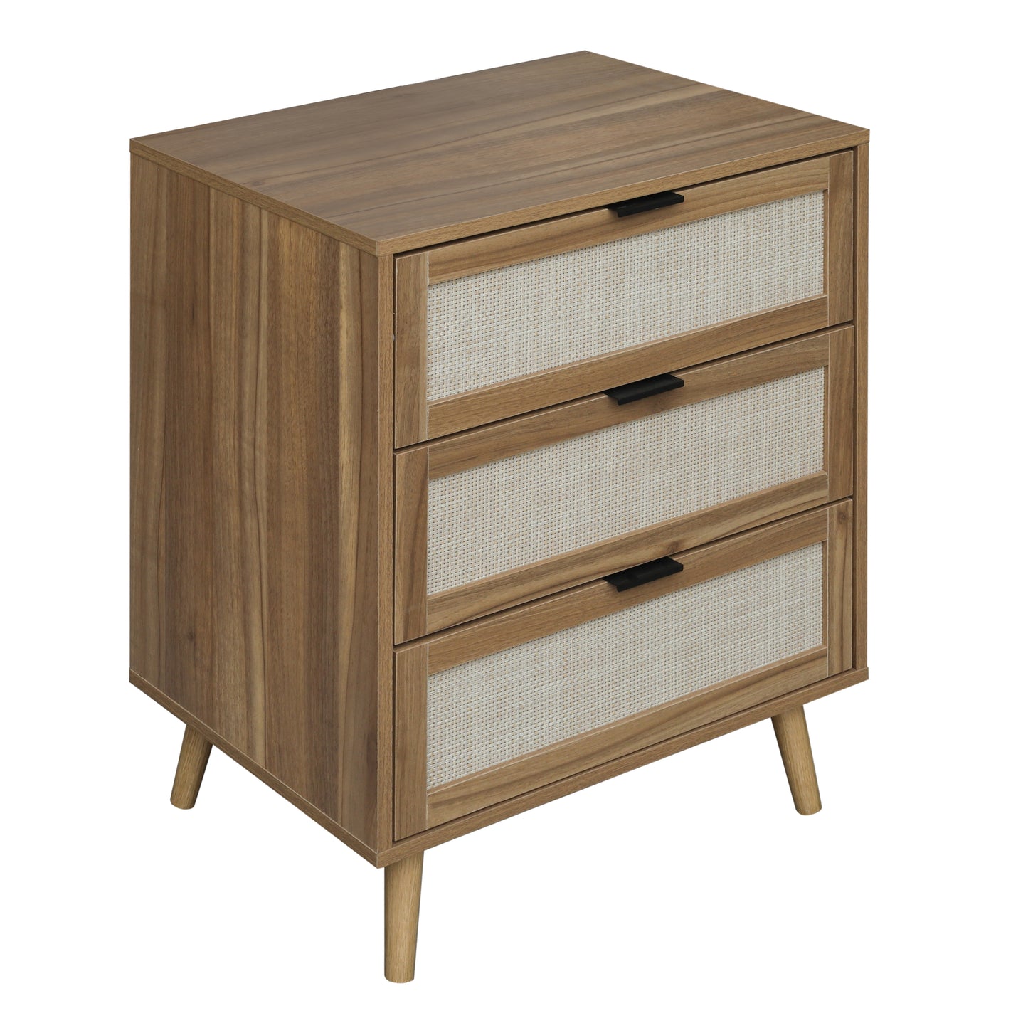 Melysen 3 Drawer Cabinet, Suitable for bedroom, living room, study,Walnut