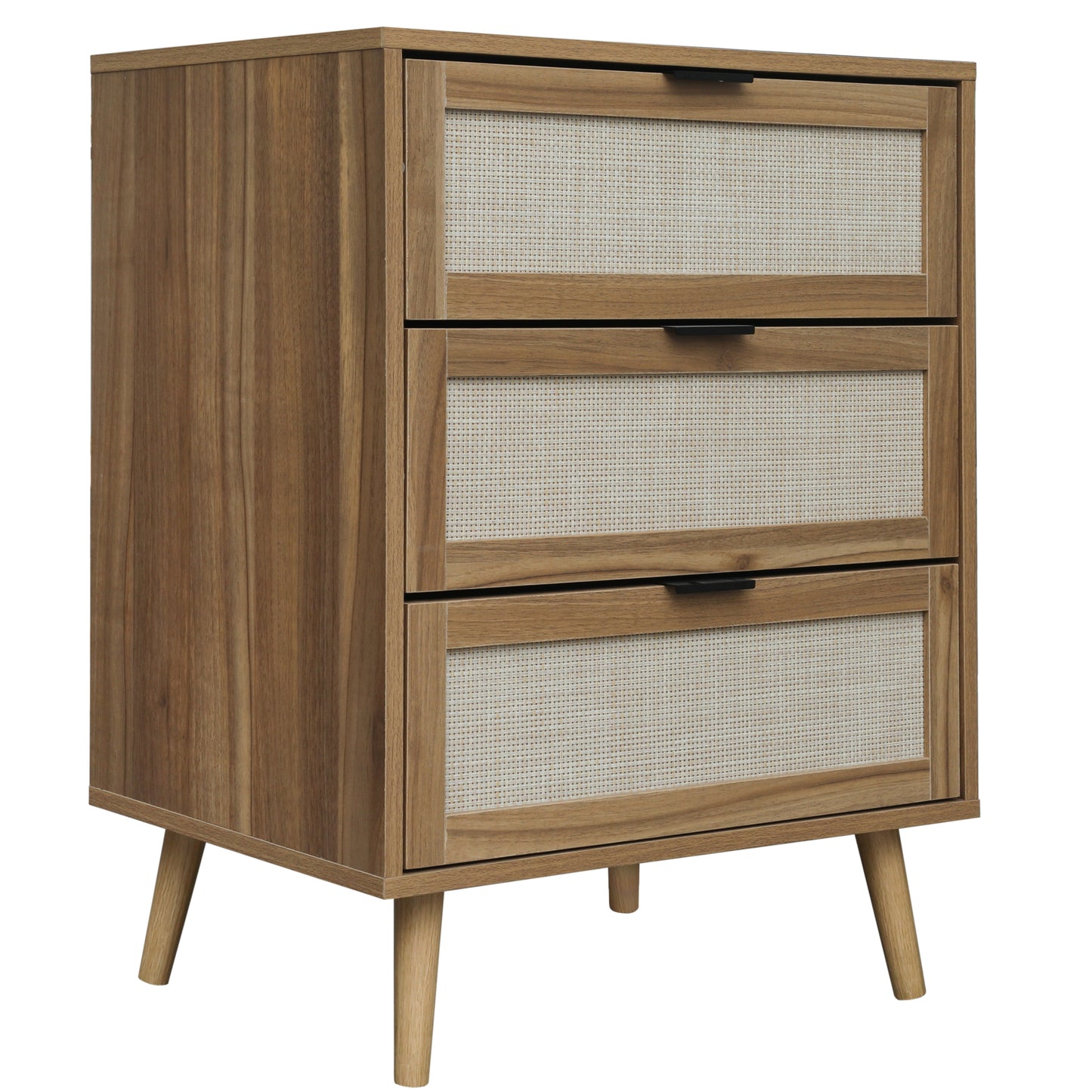 Melysen 3 Drawer Cabinet, Suitable for bedroom, living room, study,Walnut