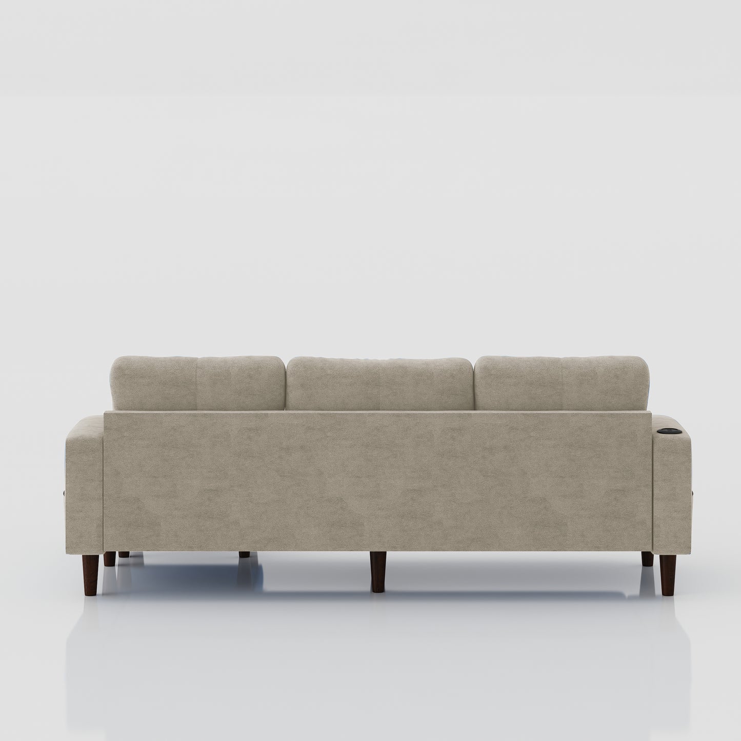 Melysen Convertible Combination Sofa Sofa L-Shaped Sofa with Footstools with Storage, Sofa for Living Room, Living Room/Bedroom/office/Small Space 3-Seater Combination Sofa