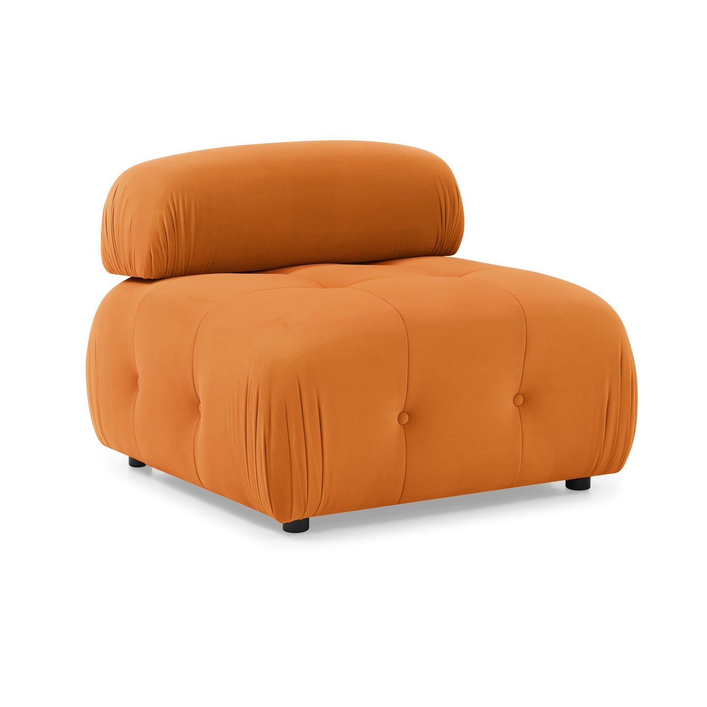 Melysen 93 "Modern Living Room Modular Combined Sofa,Orange Velvet