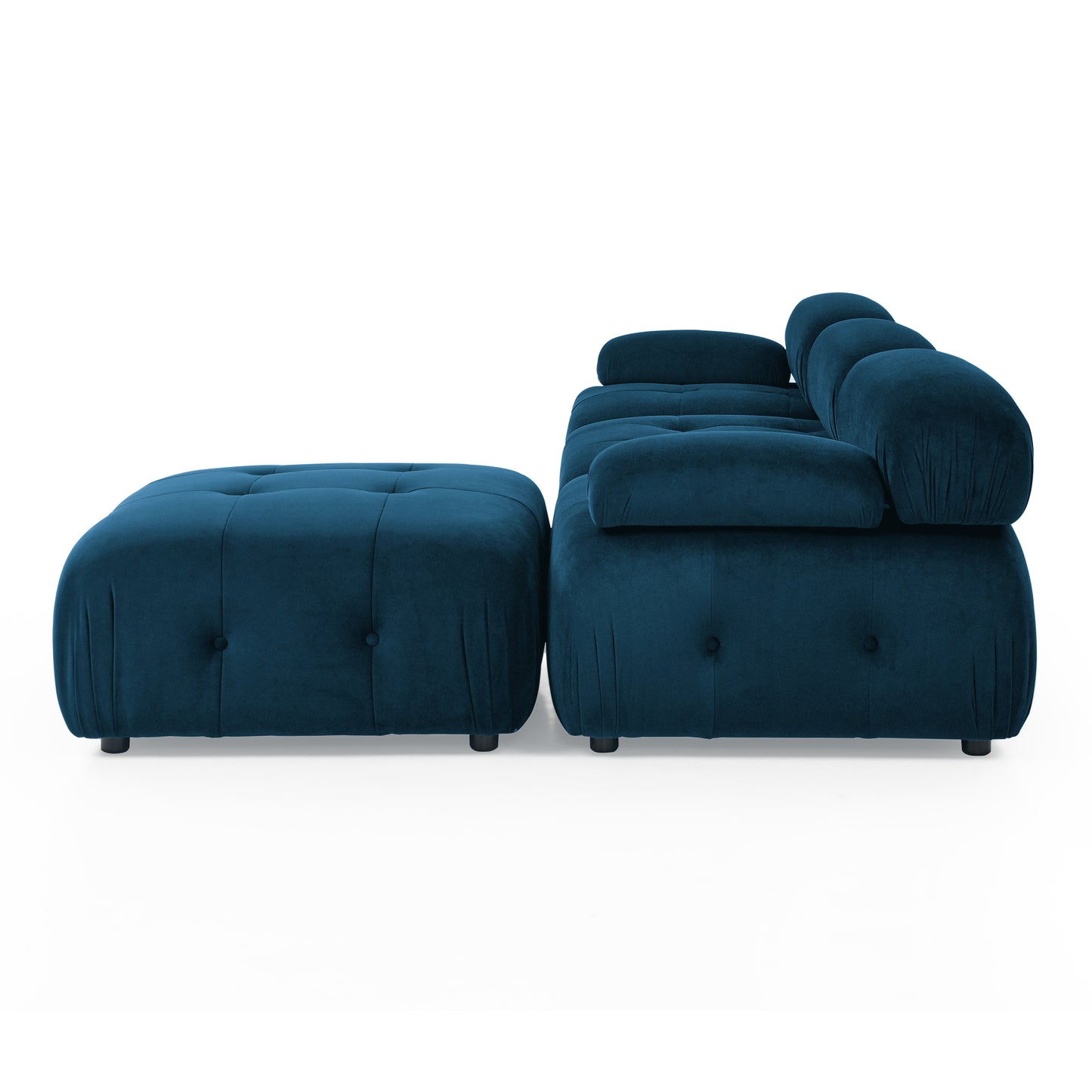 Melysen 93 "Modern Living Room Modular Combined Sofa,Navy Velvet