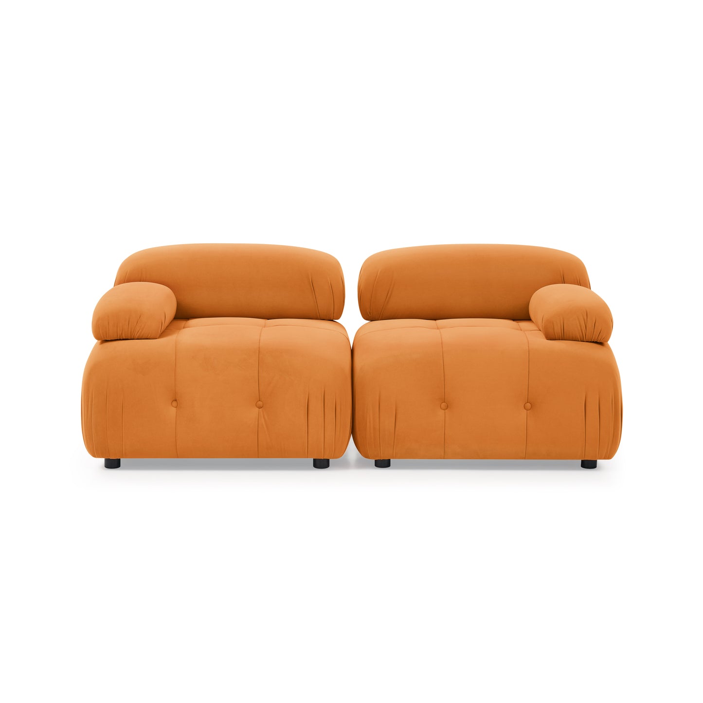 Melysen 93 "Modern Living Room Modular Combined Sofa,Orange Velvet