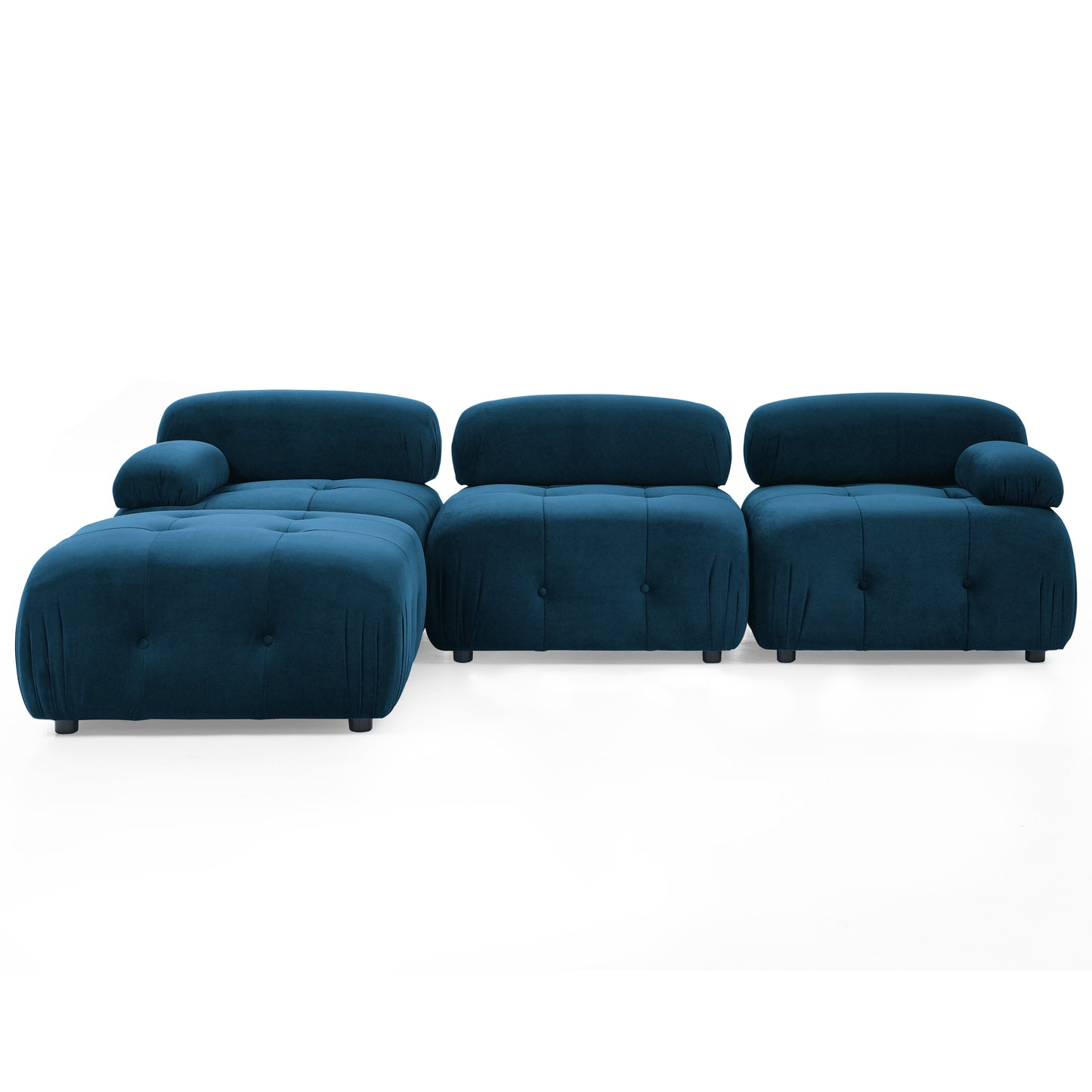 Melysen 93 "Modern Living Room Modular Combined Sofa,Navy Velvet