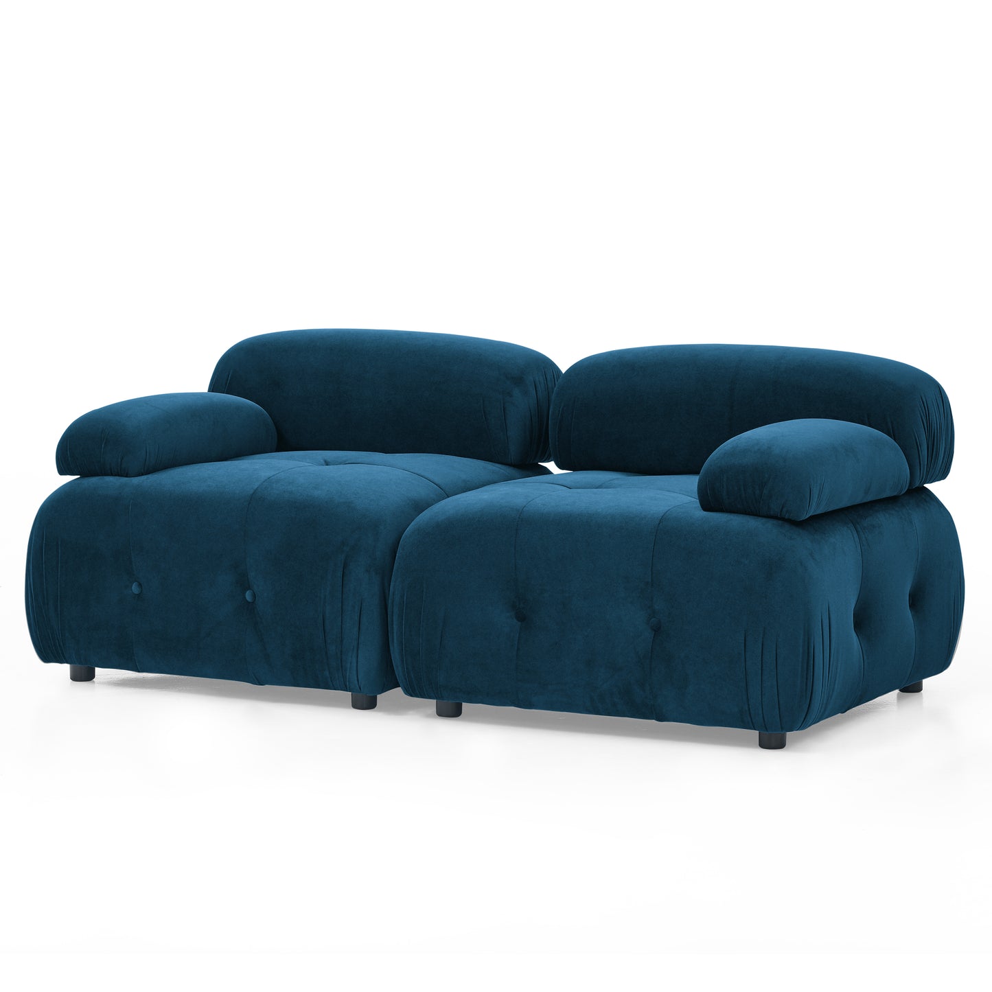 Melysen 93 "Modern Living Room Modular Combined Sofa,Navy Velvet