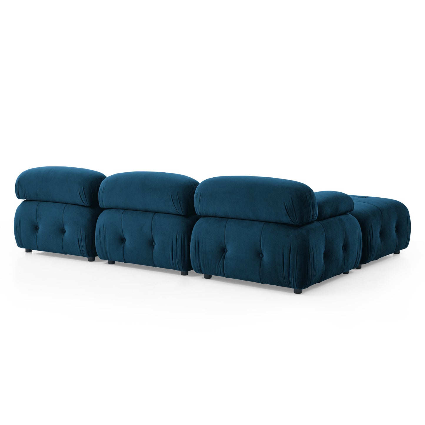 Melysen 93 "Modern Living Room Modular Combined Sofa,Navy Velvet