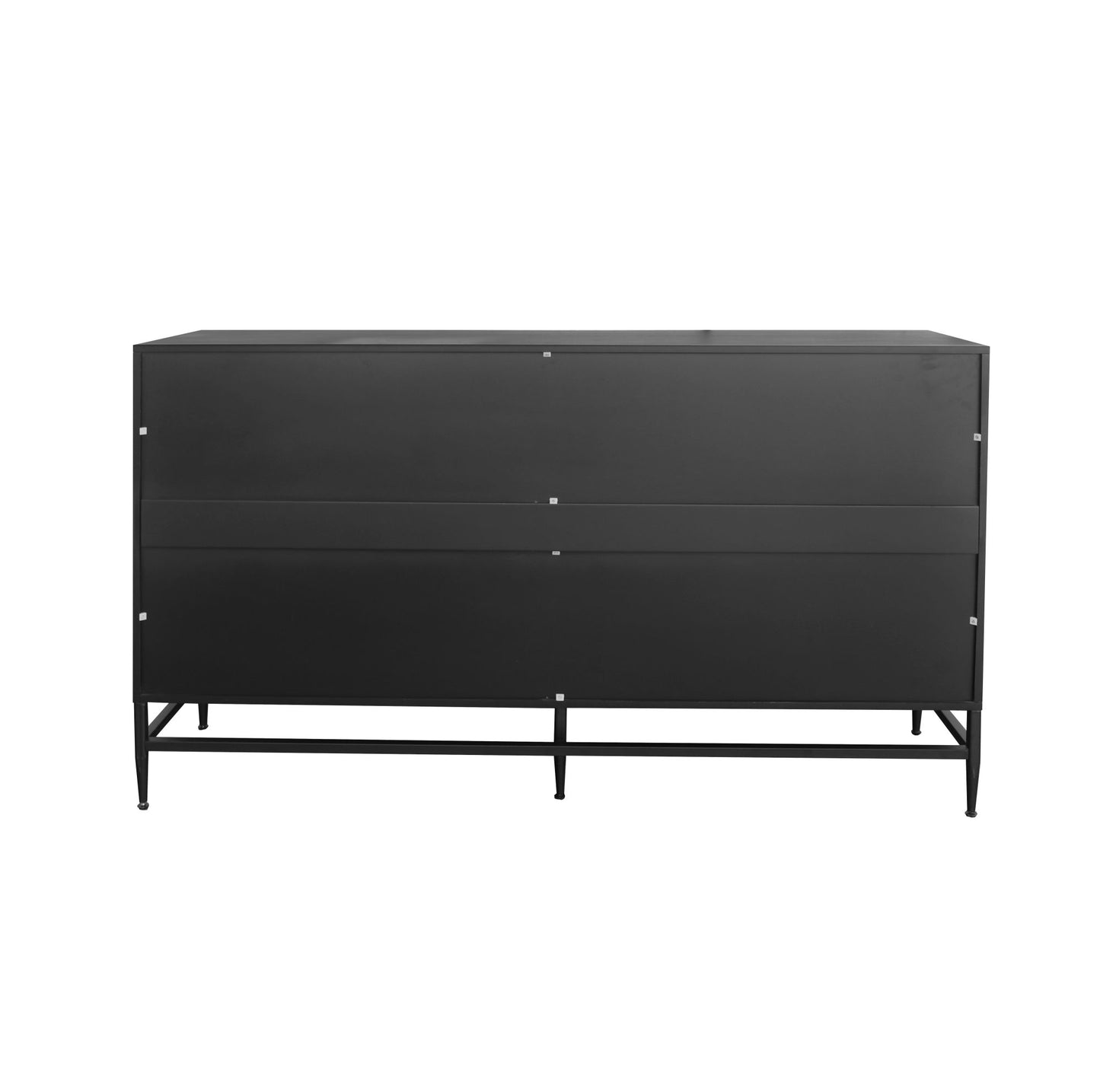 Melysen Accent Black Lacquered 4 Door Wooden Cabinet Sideboard Buffet Server Cabinet Storage Cabinet,Black