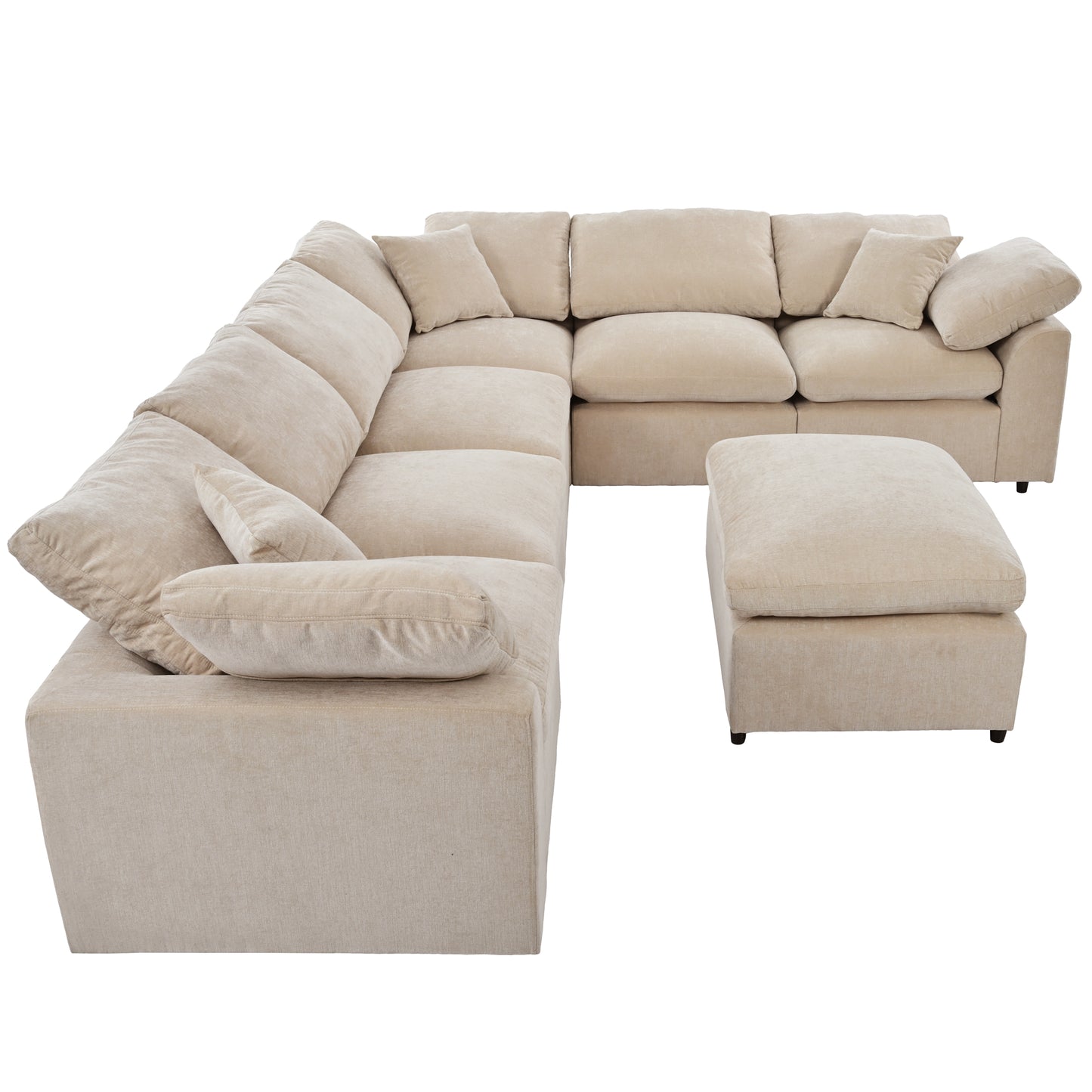 Melysen Oversized Modular Sectional Sofa with Ottoman L Shaped Corner Sectional for Living Room£¬Office£¬Spacious Space