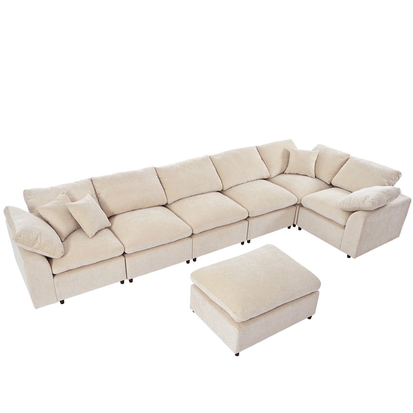 Melysen Oversized Modular Sectional Sofa with Ottoman L Shaped Corner Sectional for Living Room£¬Office£¬Spacious Space