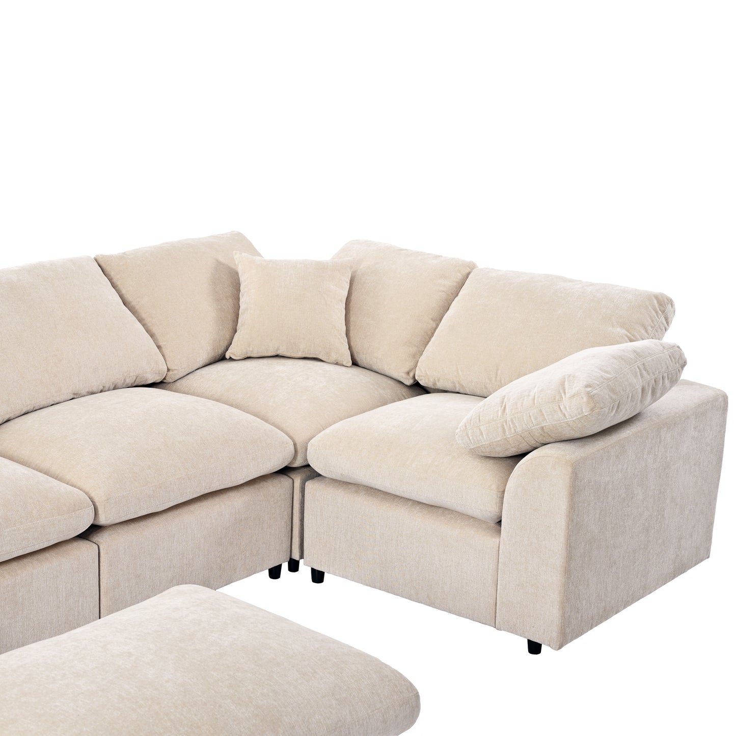 Melysen Oversized Modular Sectional Sofa with Ottoman L Shaped Corner Sectional for Living Room£¬Office£¬Spacious Space