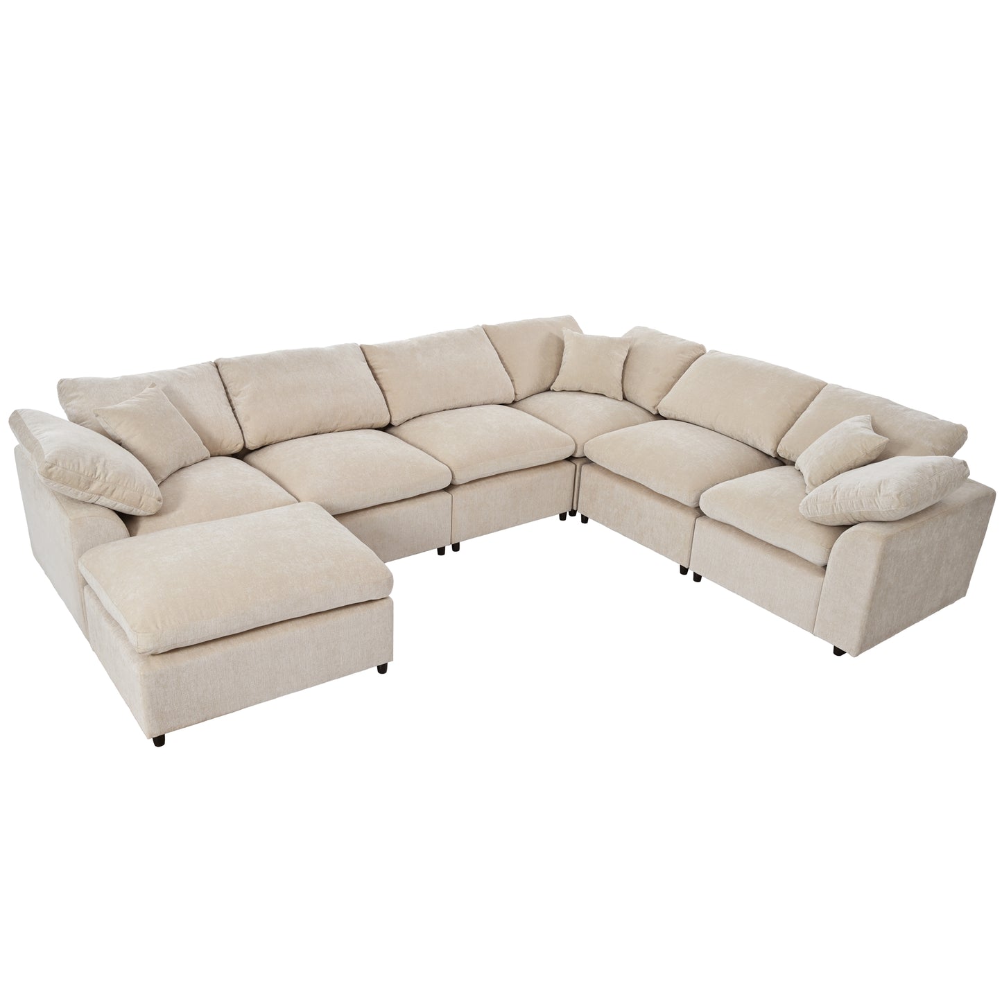 Melysen Oversized Modular Sectional Sofa with Ottoman L Shaped Corner Sectional for Living Room£¬Office£¬Spacious Space