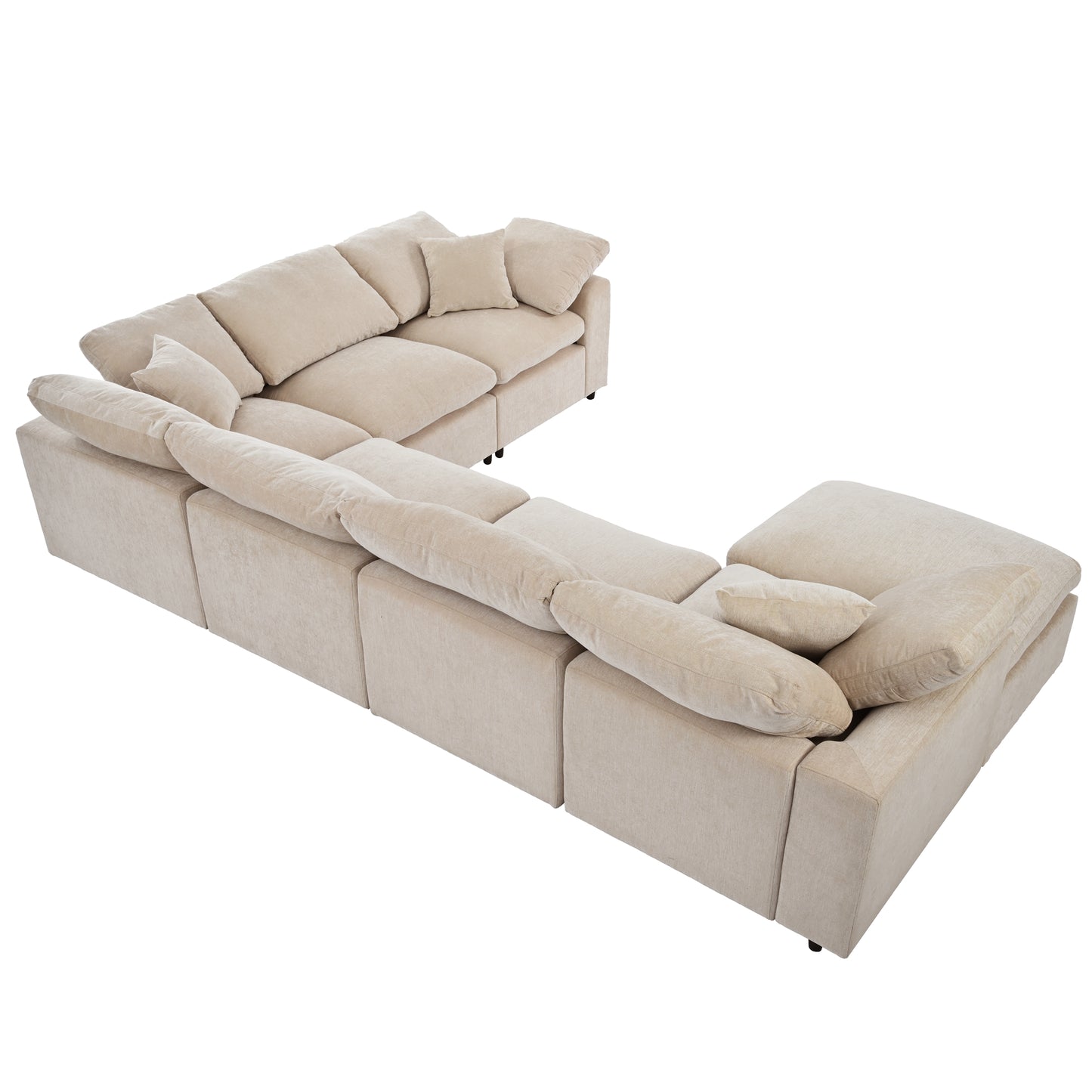 Melysen Oversized Modular Sectional Sofa with Ottoman L Shaped Corner Sectional for Living Room£¬Office£¬Spacious Space