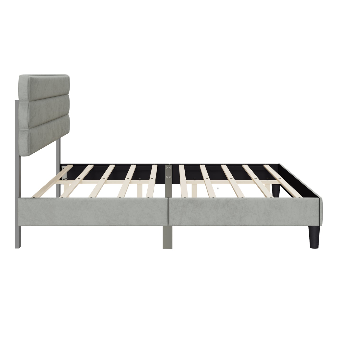 Melysen Modern Solid Platform Bed, Supported by Wooden Planks, Springless Mattress and Mattress Base, Easy to Assemble.