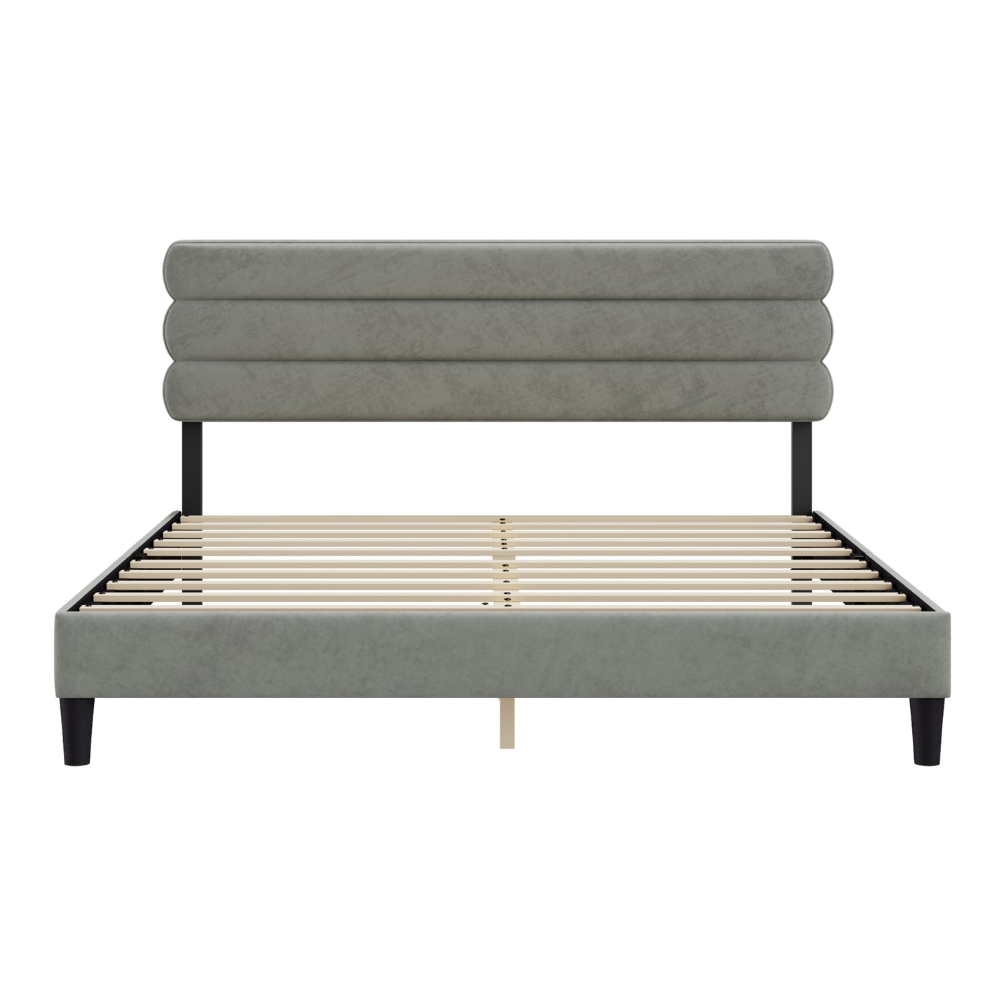 Melysen Modern Solid Platform Bed, Supported by Wooden Planks, Springless Mattress and Mattress Base, Easy to Assemble.