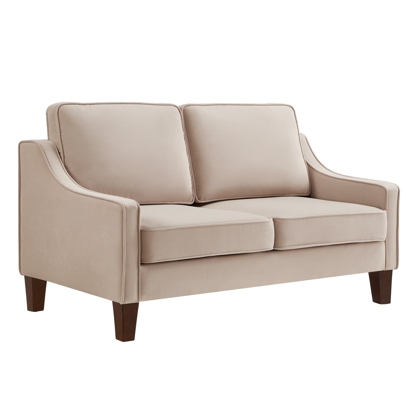 Melysen Modern Loveseat sofa for Living Room, Upholstered Velvet Small Couch with Wooden Legs for Livingroom Bedroomin