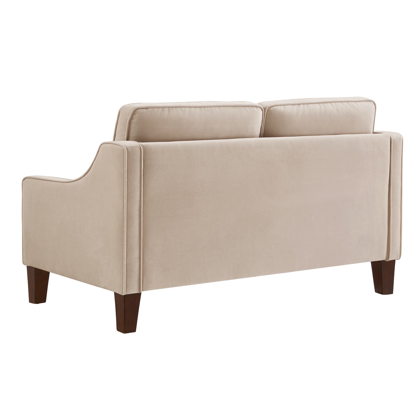 Melysen Modern Loveseat sofa for Living Room, Upholstered Velvet Small Couch with Wooden Legs for Livingroom Bedroomin