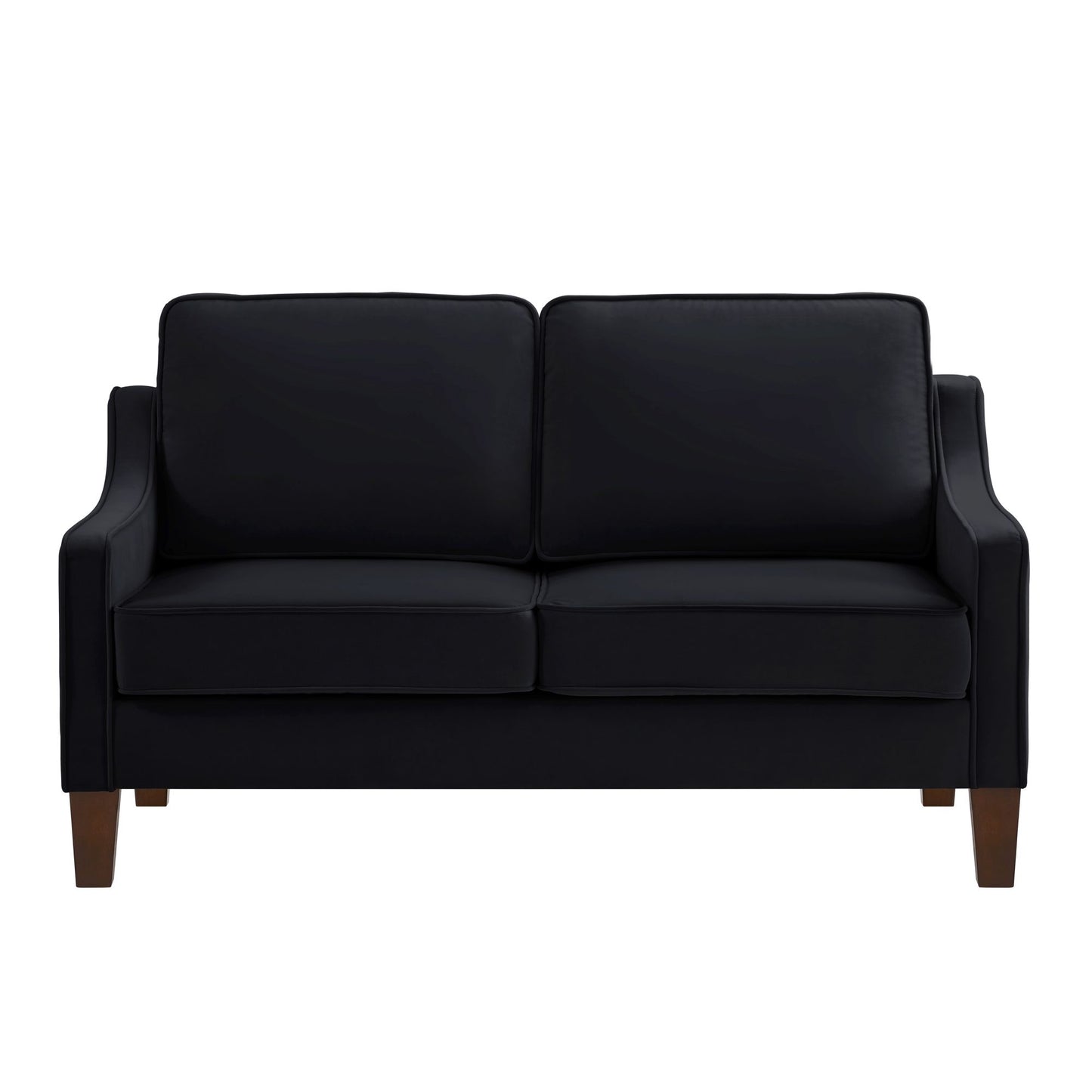 Melysen Modern Loveseat sofa for Living Room, Upholstered Velvet Small Couch with Wooden Legs for Livingroom Bedroomin