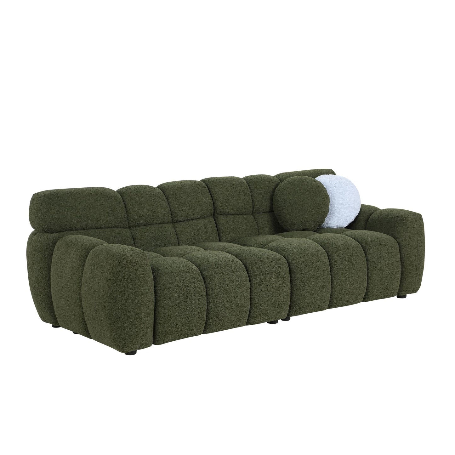 Melysen 87.4 length ,35.83" deepth ,human body structure for USA people, marshmallow sofa,boucle sofa ,3 seater