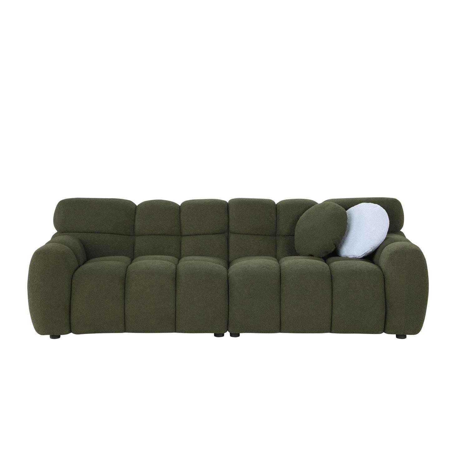 Melysen 87.4 length ,35.83" deepth ,human body structure for USA people, marshmallow sofa,boucle sofa ,3 seater