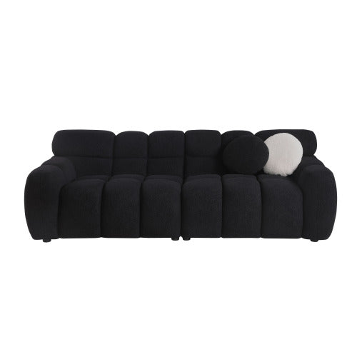 Melysen 87.4 length ,35.83" deepth ,human body structure for USA people, marshmallow sofa,boucle sofa ,3 seater