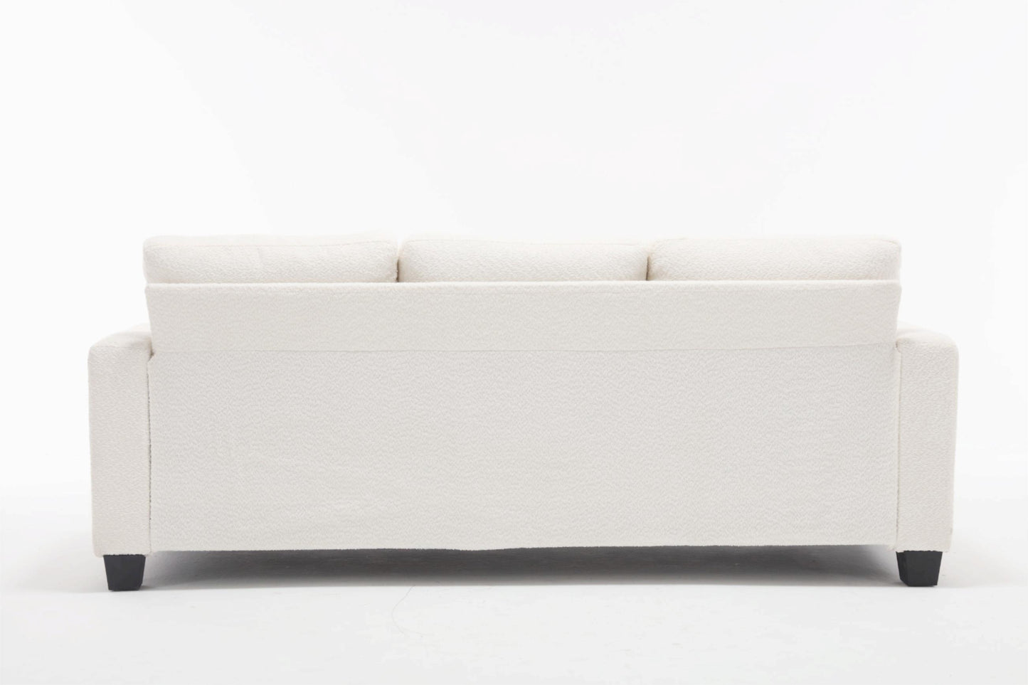 Melysen Modern Sofas Couches for Living Room, Sofas & couches with Square Armrest, Removable back Cushion,White