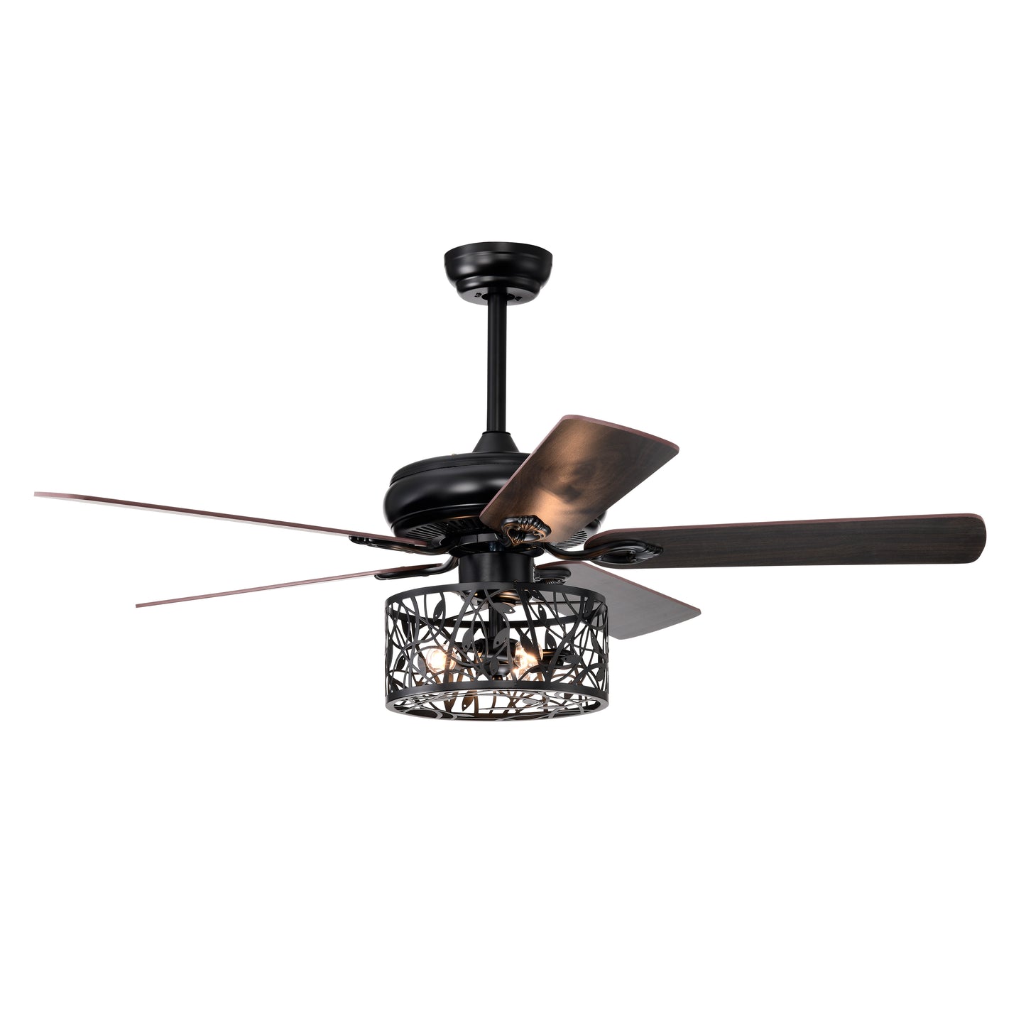 Melysen Farmhouse Industrial 52-inch Ceiling Fan (Optional Remote&2 Color Option Blades) or Bedroom, Living Room, Dining Room