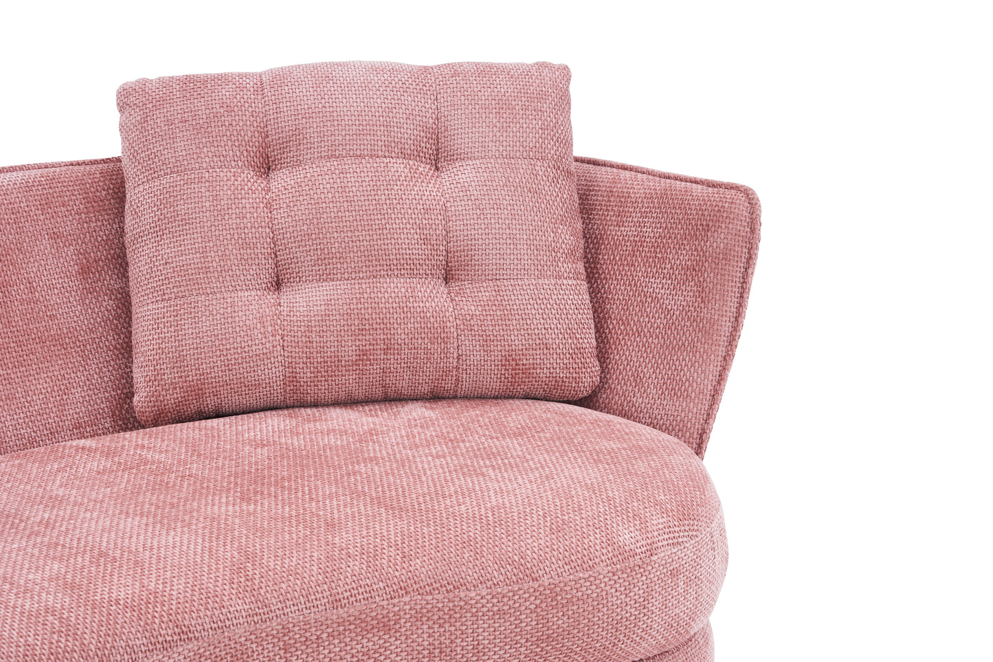 Melysen Polyester fiber Loveseat Sofa Chair Upholstered Couch with Golden Metal Legs Club Two-Seat Sofa for Living Reading Room Bedroom Apartment Small Space Dorm,Pink.