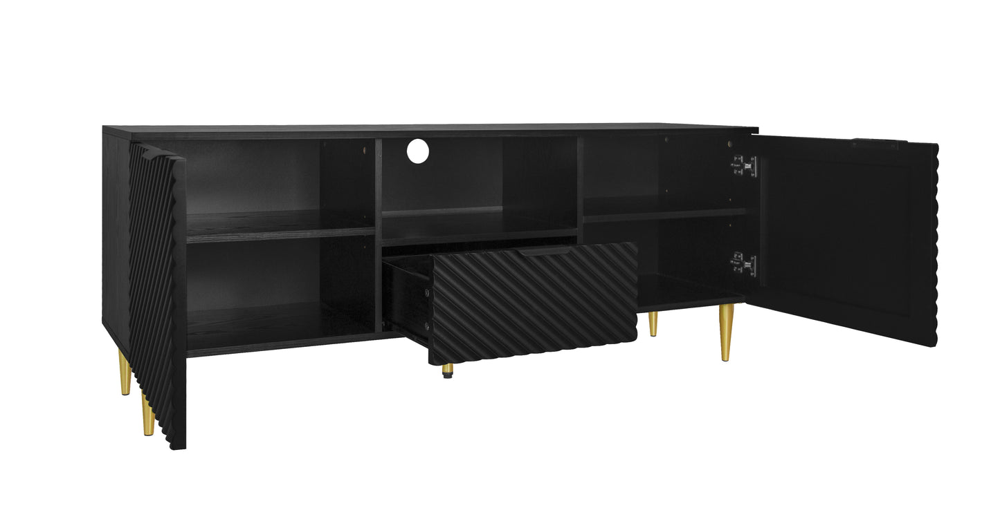 Melysen TV Stand with Solid Ion Feet, TV Console Table