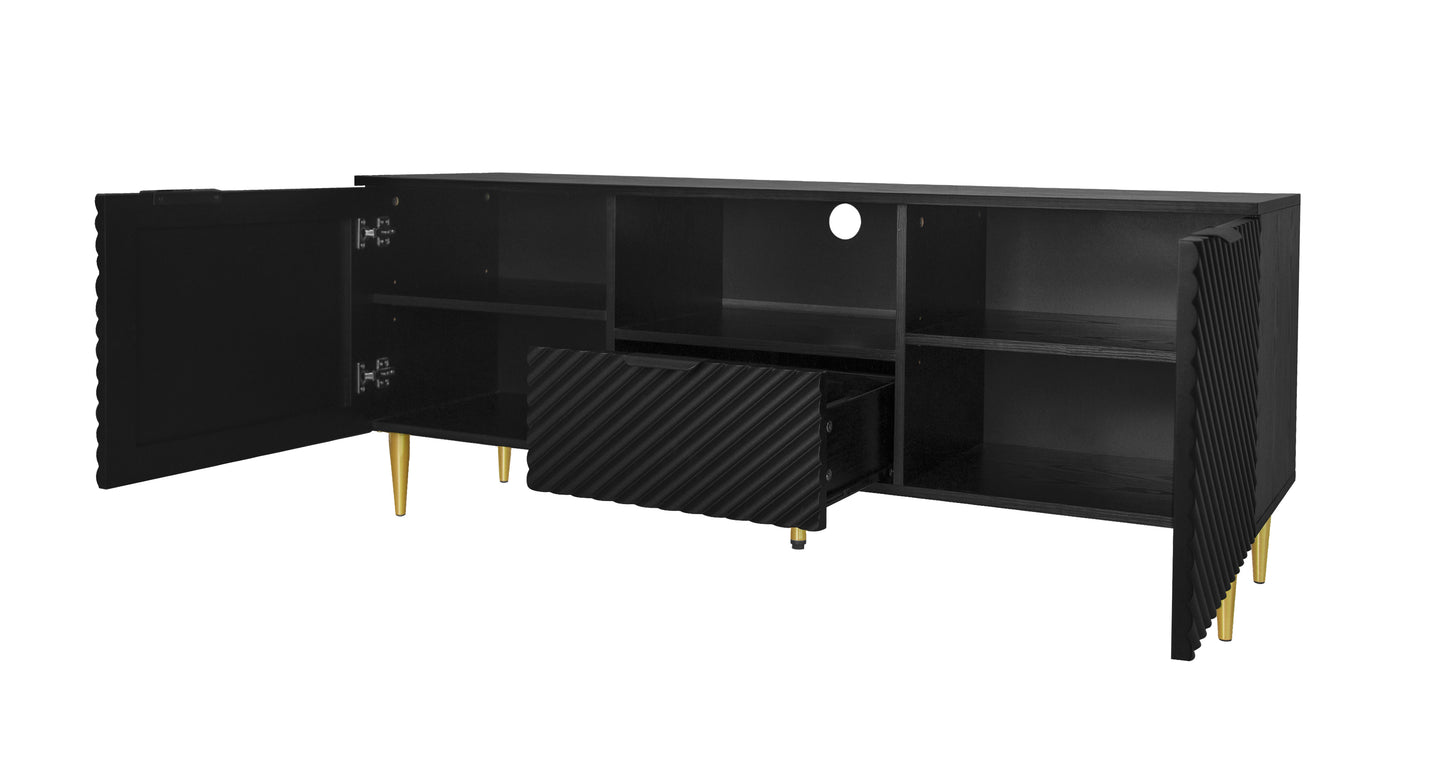 Melysen TV Stand with Solid Ion Feet, TV Console Table