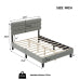 Melysen Modern Solid Platform Bed, Supported by Wooden Planks, Springless Mattress and Mattress Base, Easy to Assemble.