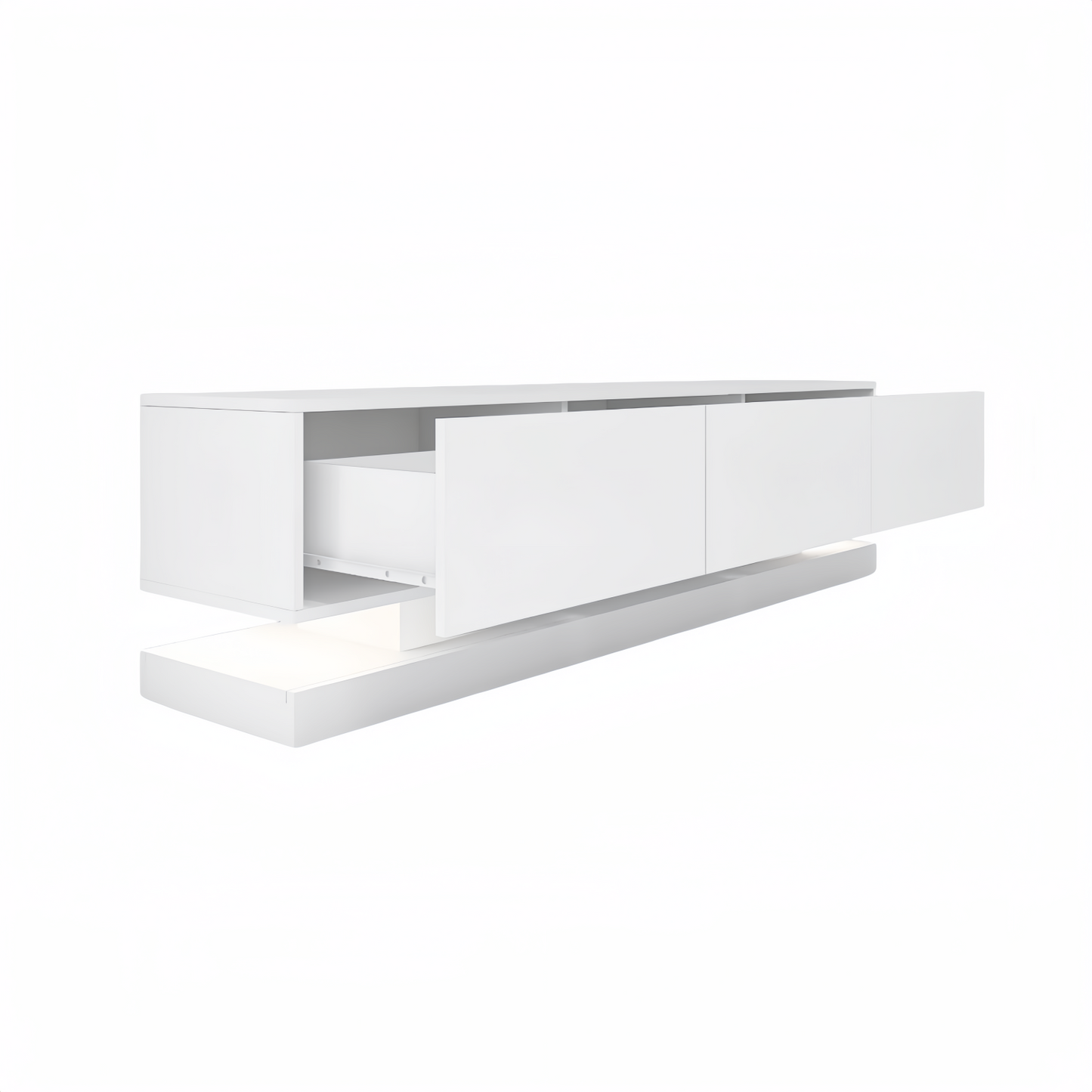 Melysen High Gloss TV Cabinet With 4 Drawers with 16 colors RGB Led Light Buletooth Control