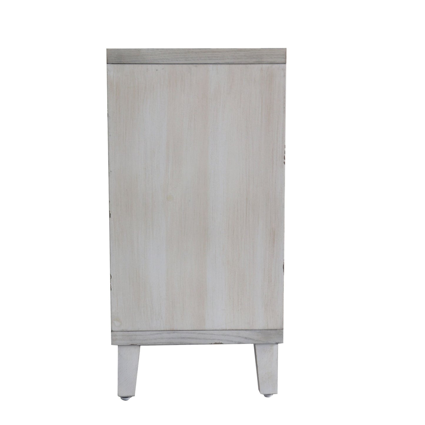 Melysen Accent Cabinet 4 Shutter Door Wooden Cabinet Sideboard Buffet Server Cabinet Storage Cabinet,Natural Wood Wash