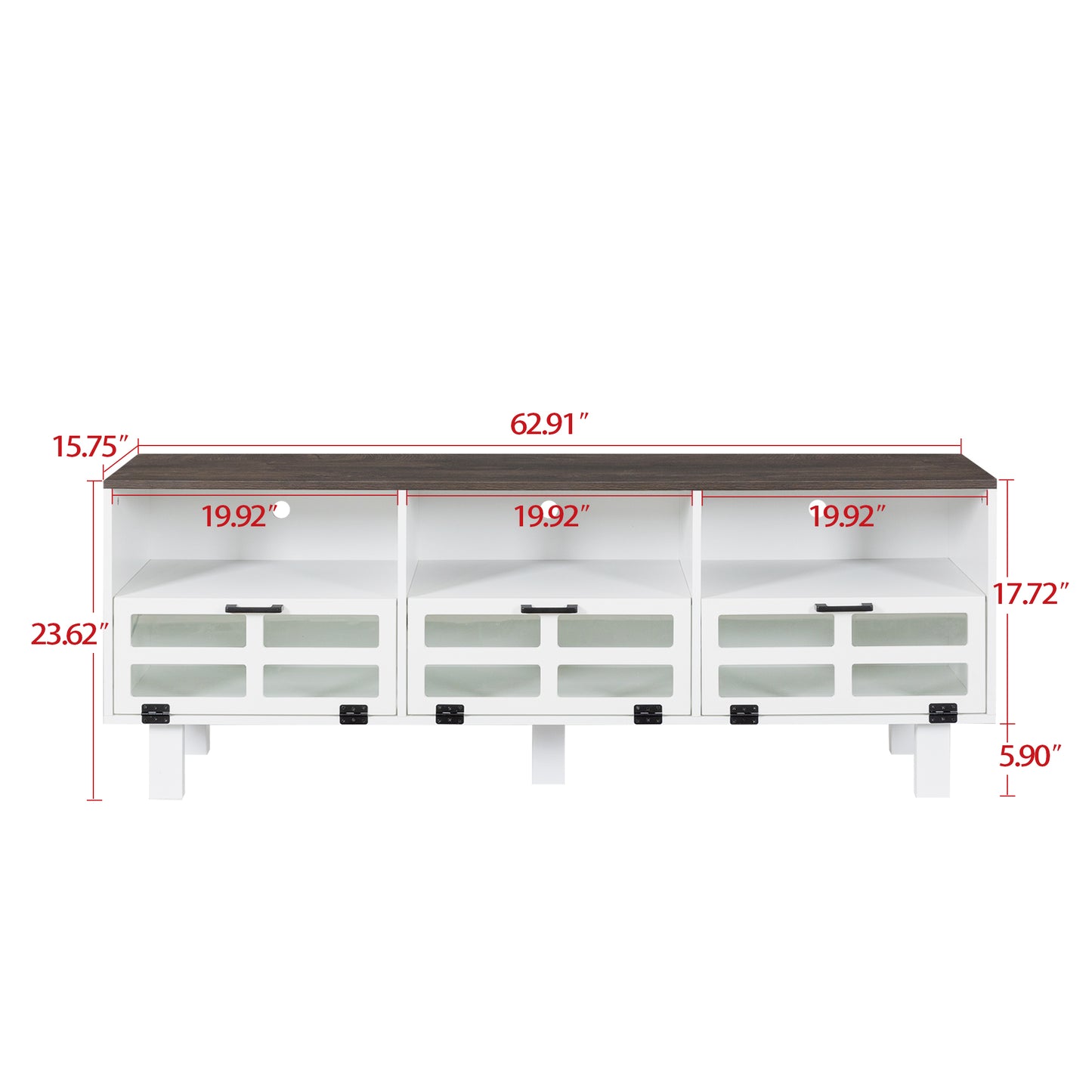 Melysen TV stand,TV cabinet,American country style TV lockers,The toughened glass door panel,Metal handles,birch legs,Turn down the drawer,White+gray