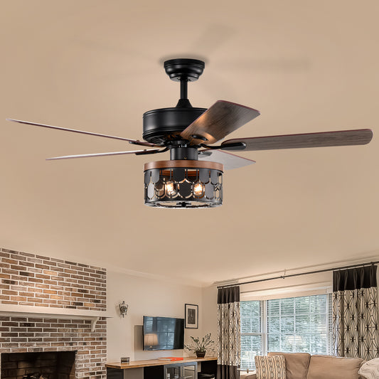 Melysen 52" Plywood blades ceiling fan with remote control for the living room ,bed room