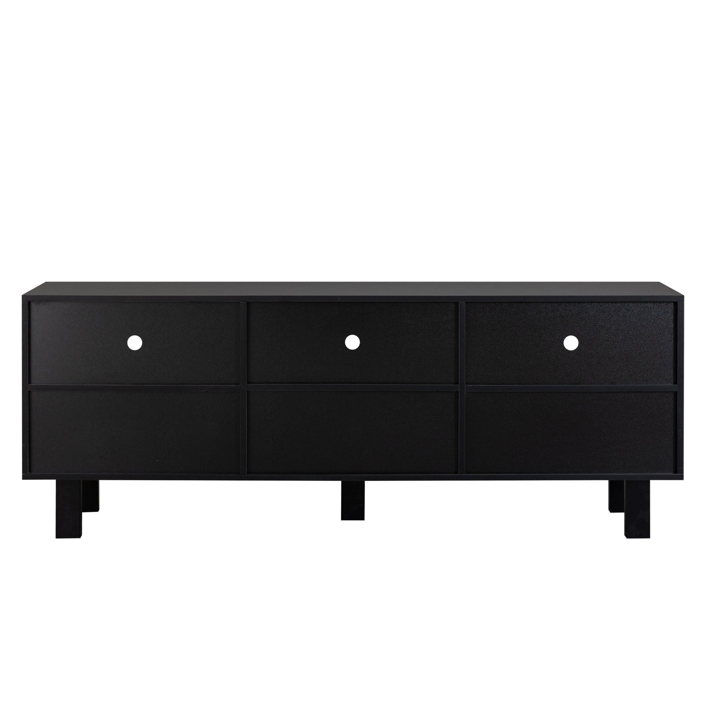 Melysen TV stand,TV cabinet,American country style TV lockers,The toughened glass door panel,Metal handles,birch legs,Turn down the drawer,Black