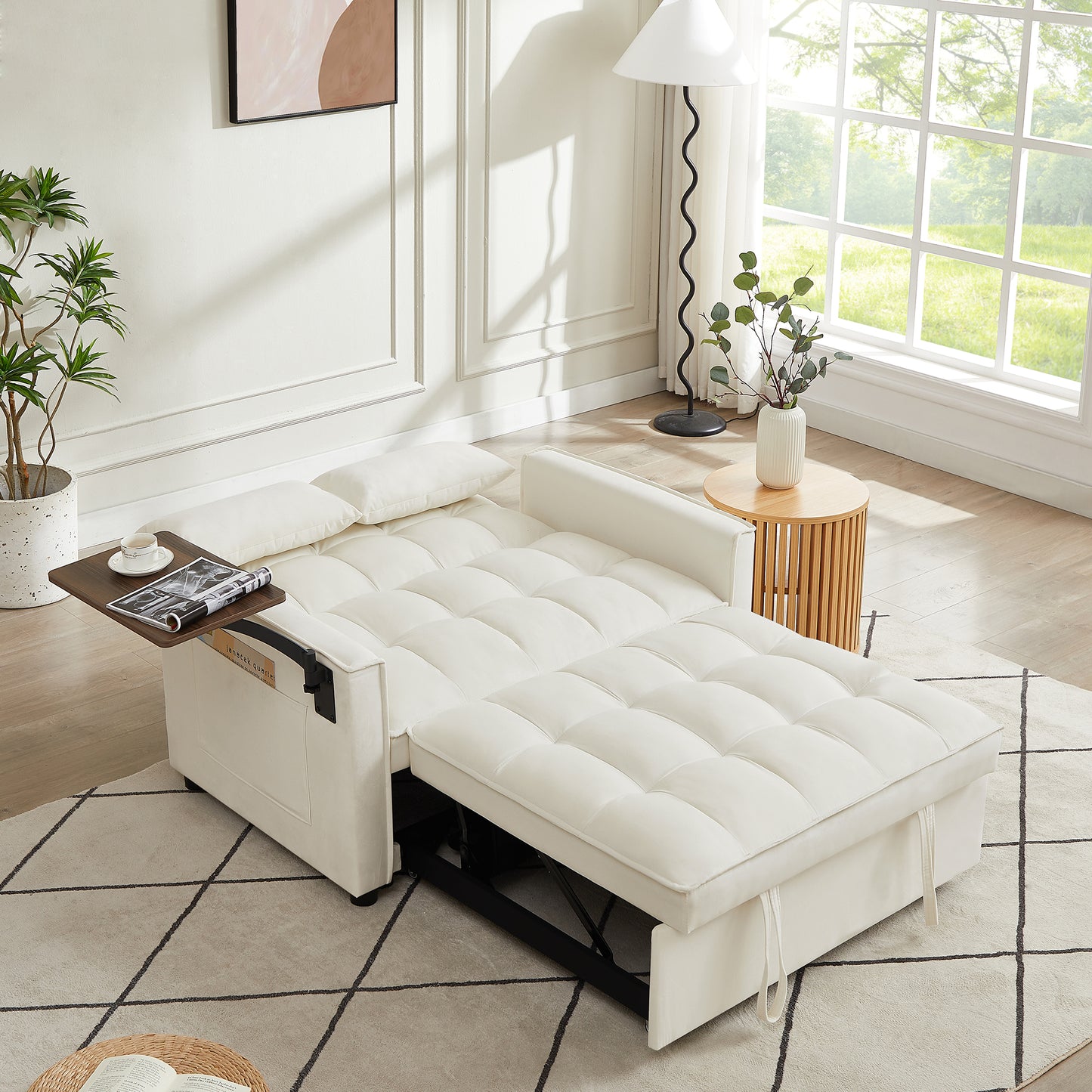 Melysen Sofa Bed Velvet Loveseat