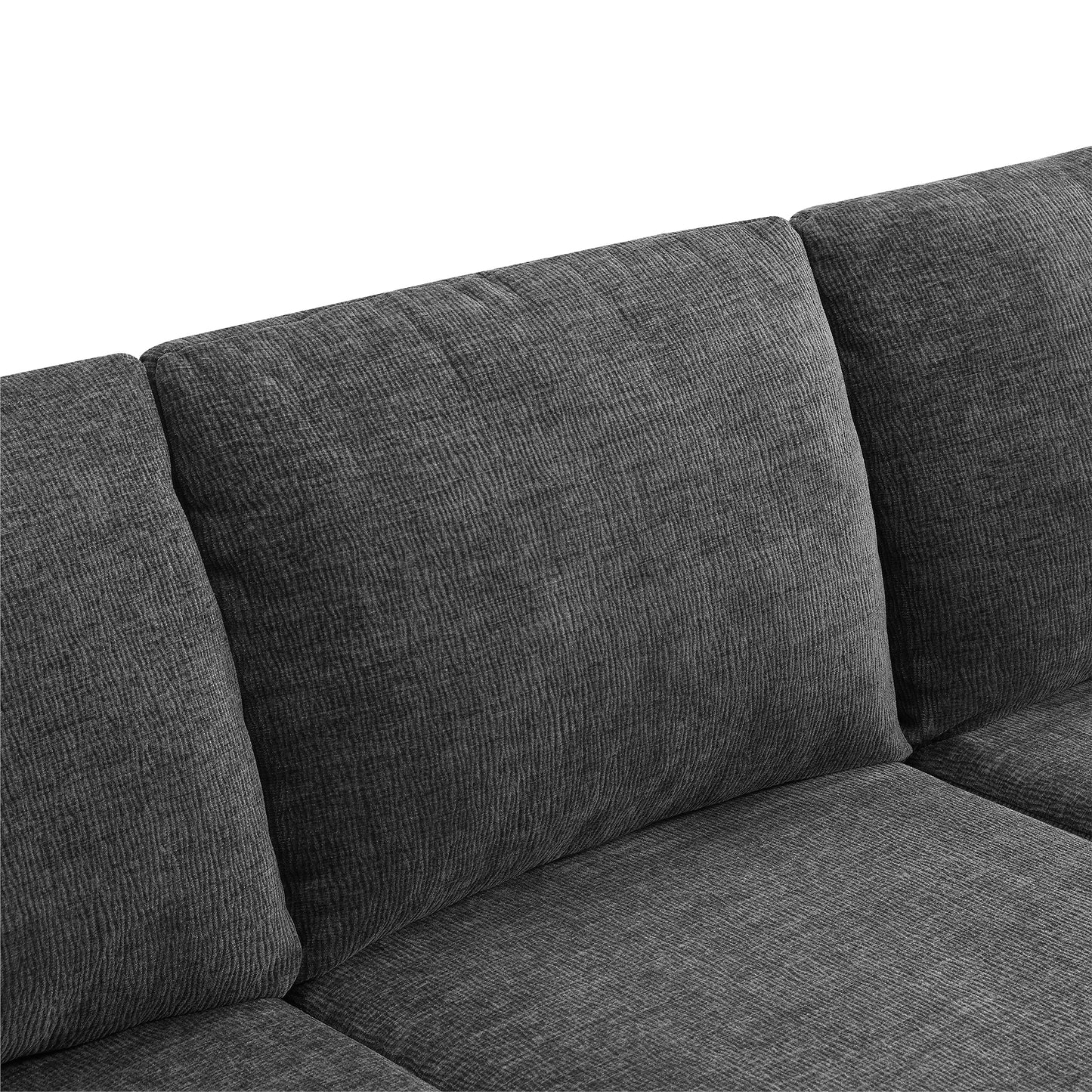 Melysen 110*72" Modular U Shaped Sectional Sofa,Luxury Chenille Floor Couch Set,Upholstered Indoor Furniture,Foam-Filled Sleeper Sofa Bed for Living Room,Bedroom,Free Combination